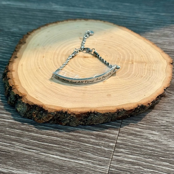 ivyAnan Jewellery Inspirational Engraved Bracelet Bangle Stainless Steel - Picture 1 of 7